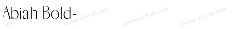Abiah Bold字体转换